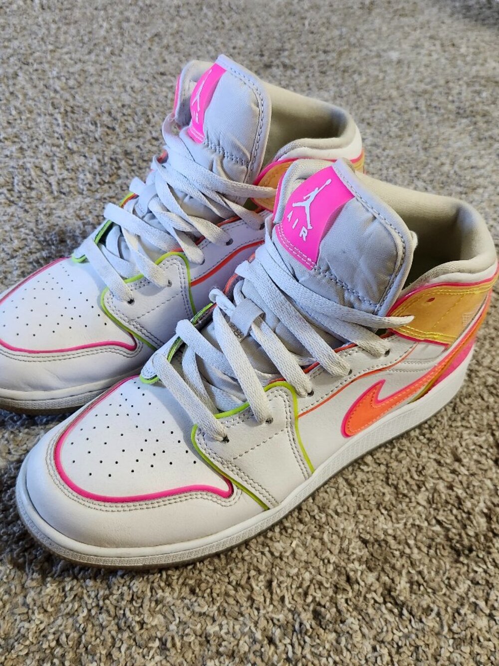 Nike Air Jordan mid glow athletic shoes